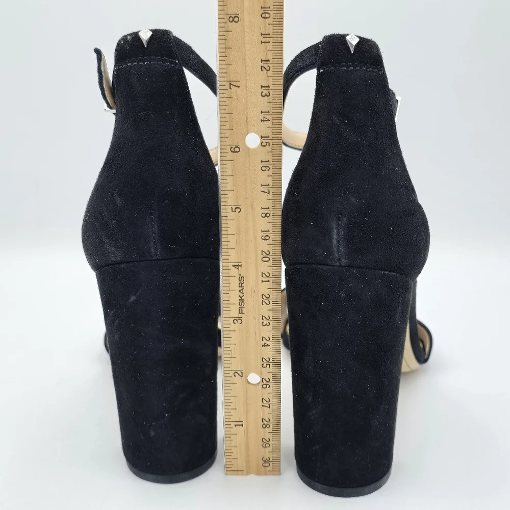 Sam Edelman Yaro Block Heel Ankle Strap Sandals, Black Suede, Women's 11M - Picture 10 of 16